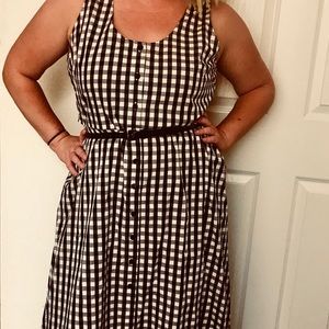 Gingham button down maxi dress